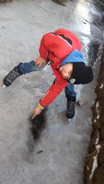 Mit den Eislaufen am Andritzbach